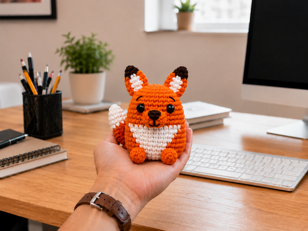 Finished crocheted mascot or character