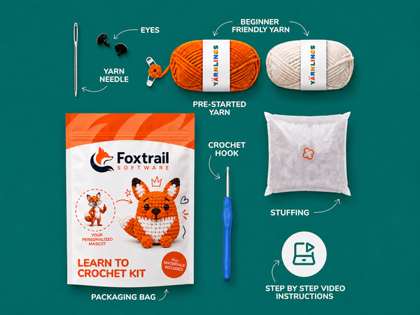Branded bag and kit contents